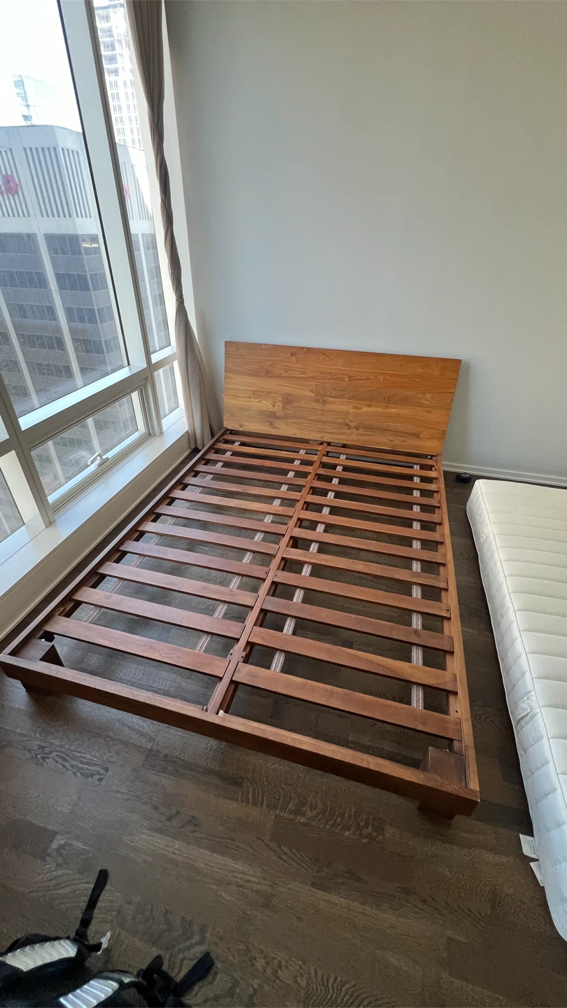 CB2 Dondra Teak Queen Bed
