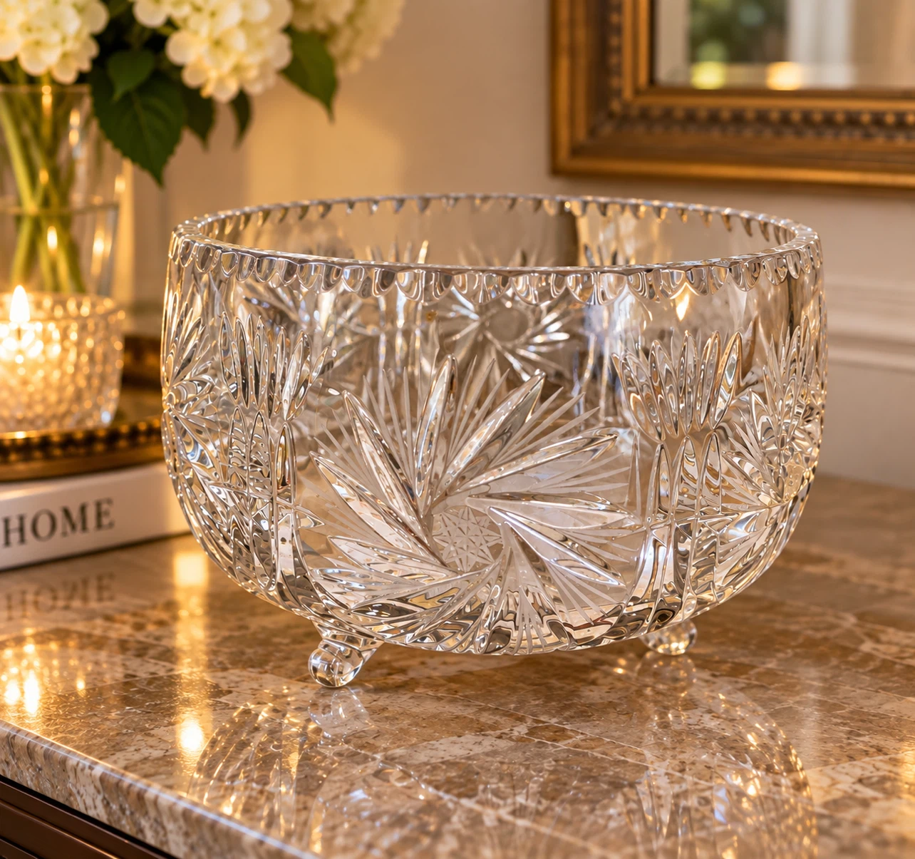 Vintage Cut Glass Fruit Bowl - photo 2