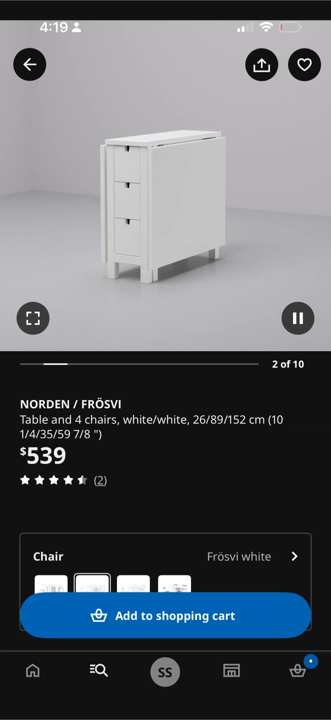 IKEA NORDEN Gateleg Table - White - photo 5