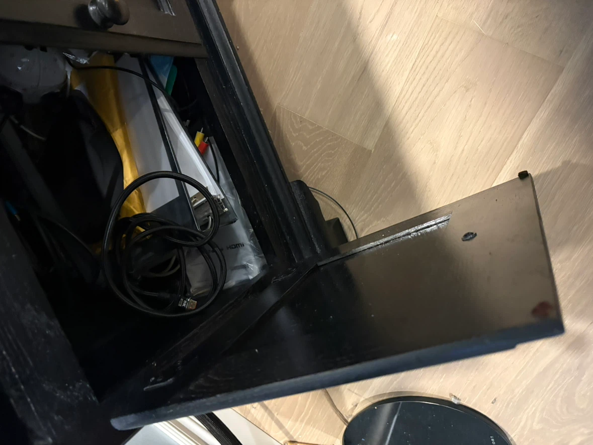 Black Wooden TV Media Console - photo 5