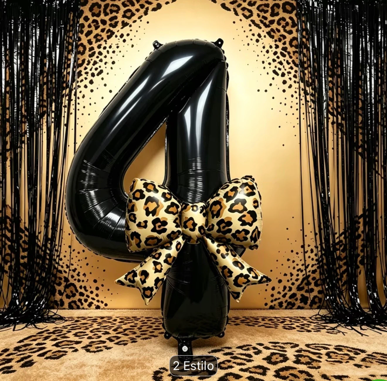 Leopard Print Bow Number Balloons - photo 3