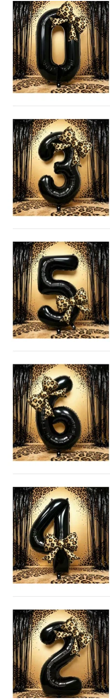 Leopard Print Bow Number Balloons - photo 5