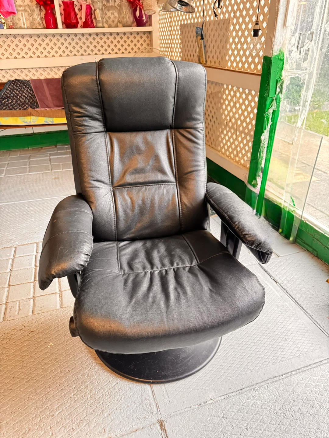 Black Swivel Recliner Chair