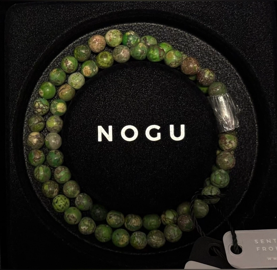 💚🩶NOGU Green Tree Agate Gemstone Wrap 🩶💚
