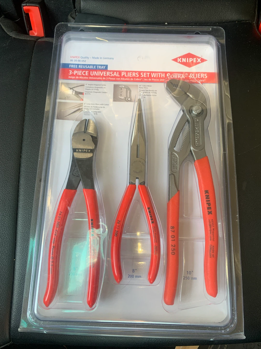 Knipex 3-Piece Universal Pliers Set