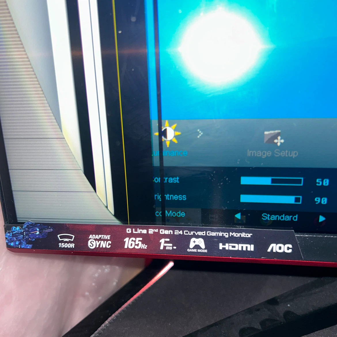 Broken Curved Gaming monitor - photo 2