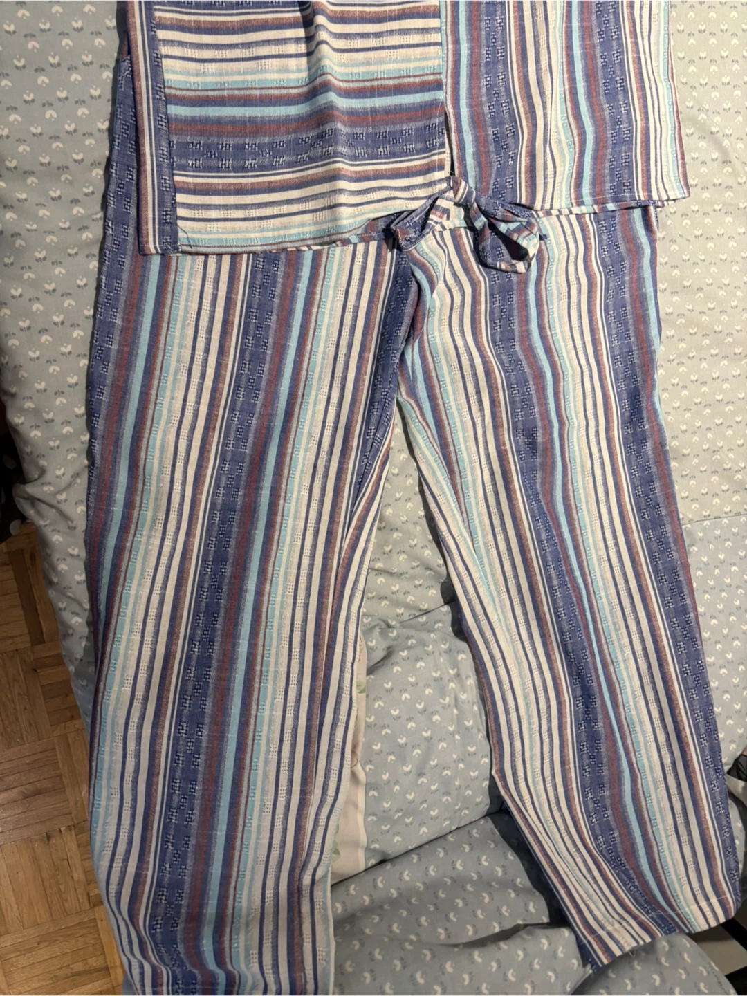 🏈Blue and White Striped cord Set - photo 2