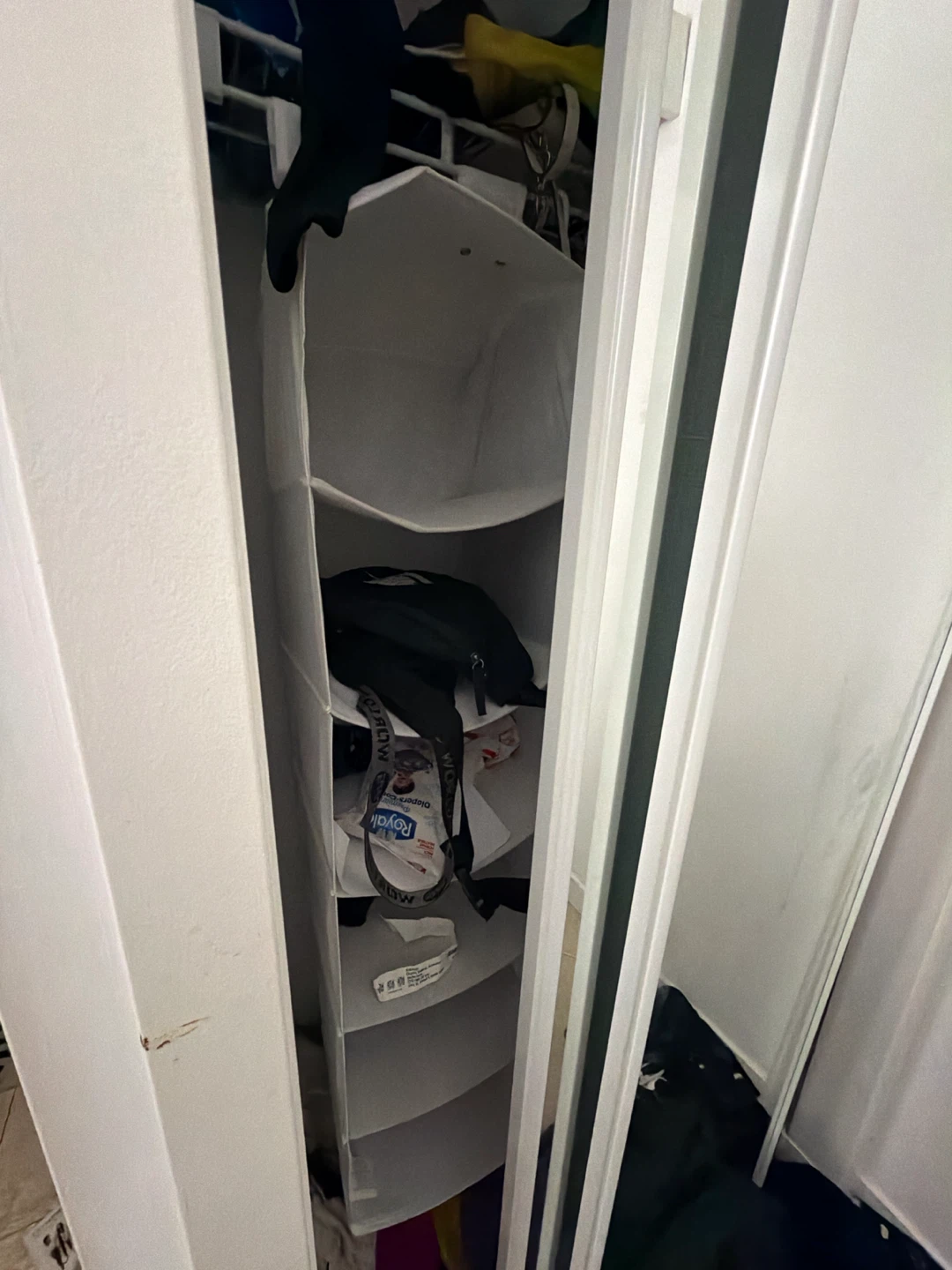 White Hanging Closet Organizer