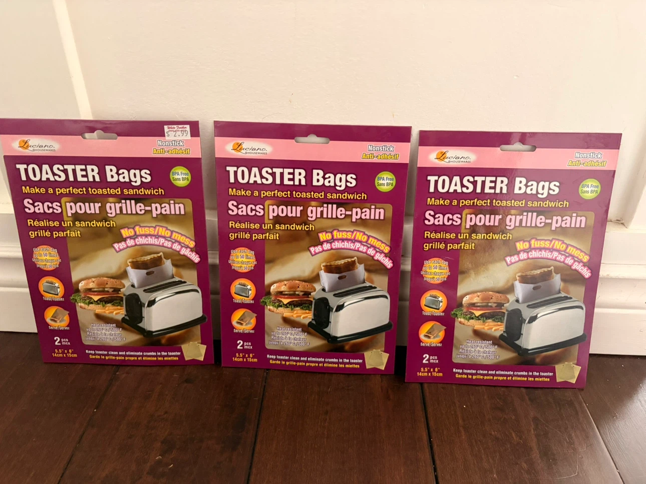 Luciano Housewares Toaster Bags - 3 Packs