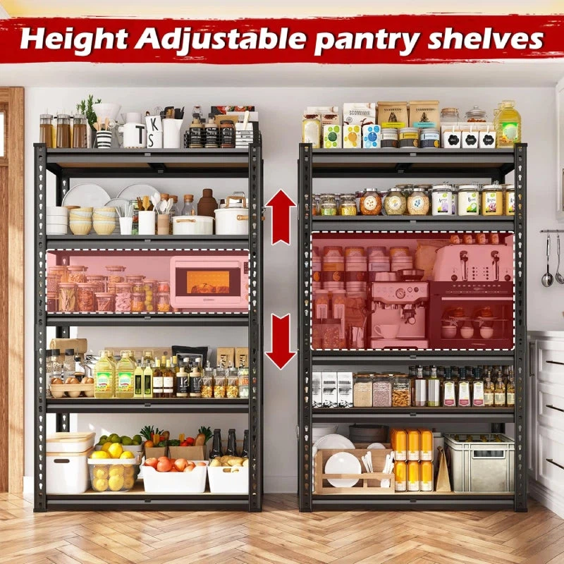 REIBII 5-Tier Shelving Boltless Storage Rack