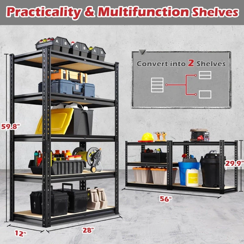 REIBII 5-Tier Shelving Boltless Storage Rack - photo 3