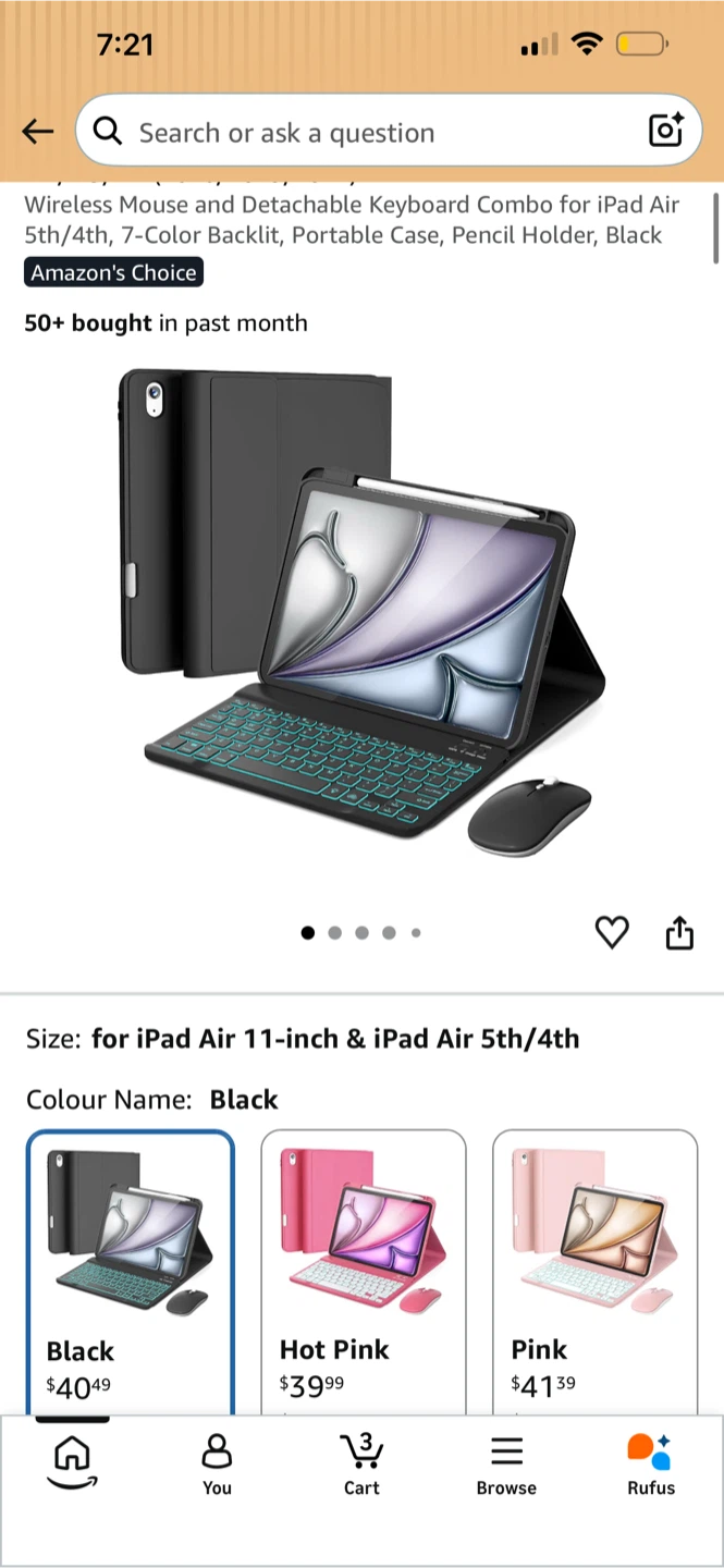 NEW Raymcraft iPad Air Keyboard Case and Mouse Combo