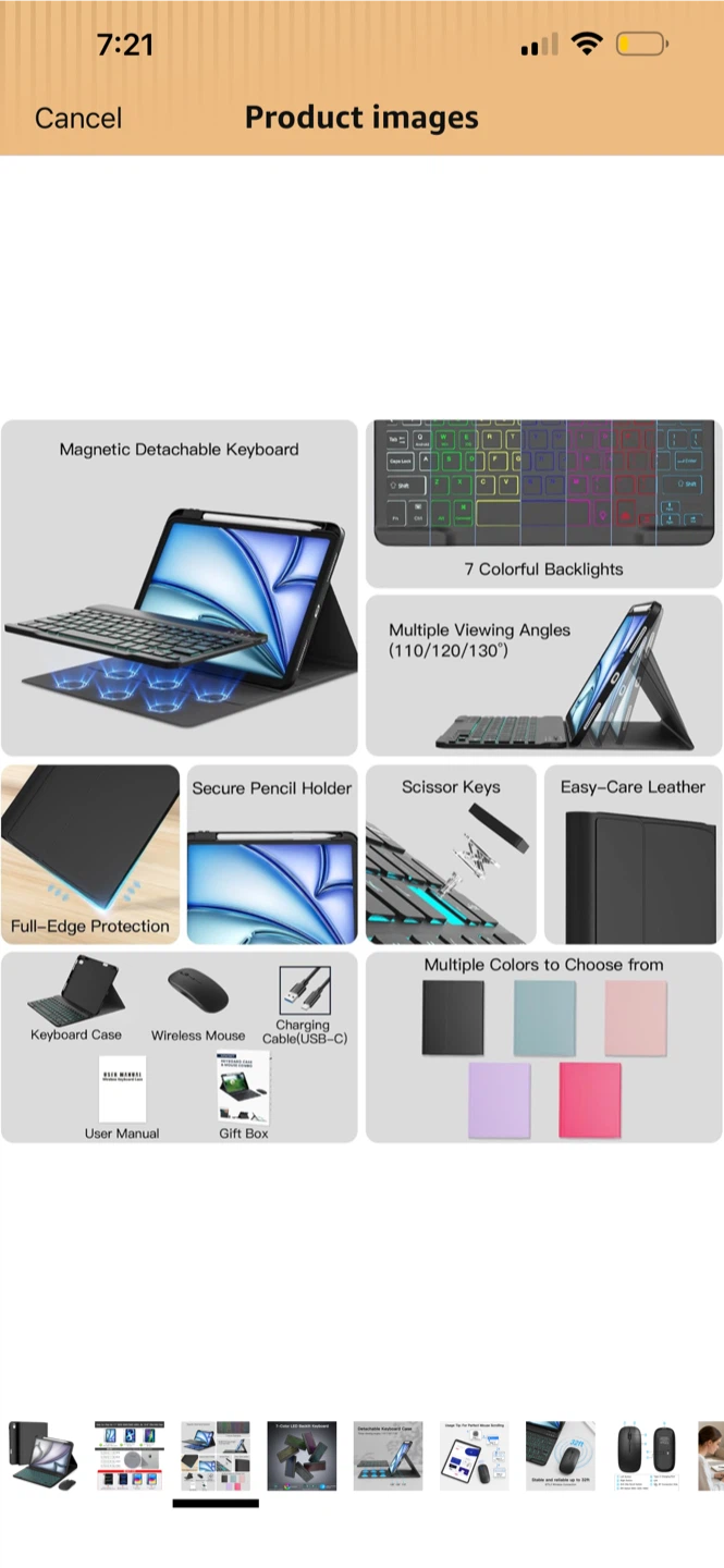 NEW Raymcraft iPad Air Keyboard Case and Mouse Combo - photo 3