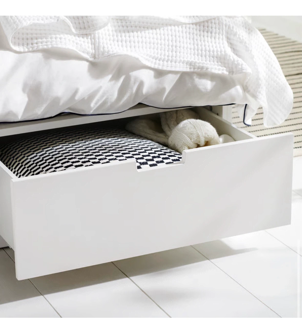 IKEA NORDLI Bed frame with storage, white, 160x200 cm (Queen) - photo 5