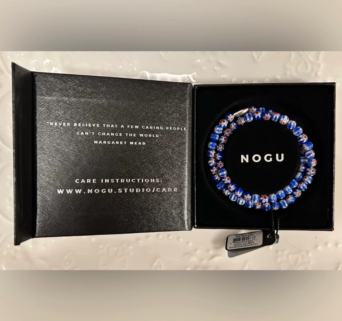 ❤️💙 NOGU Italian Iris Silver Millefiori Wrap 💙❤️ - photo 2