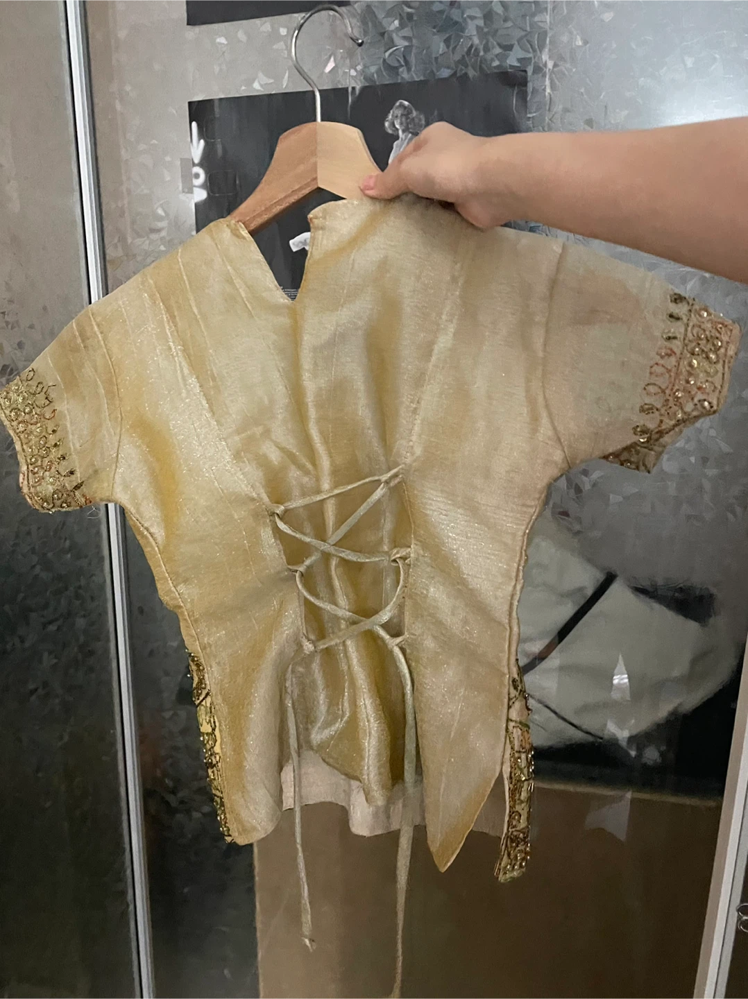 Corset Back Beaded Blouse - photo 2