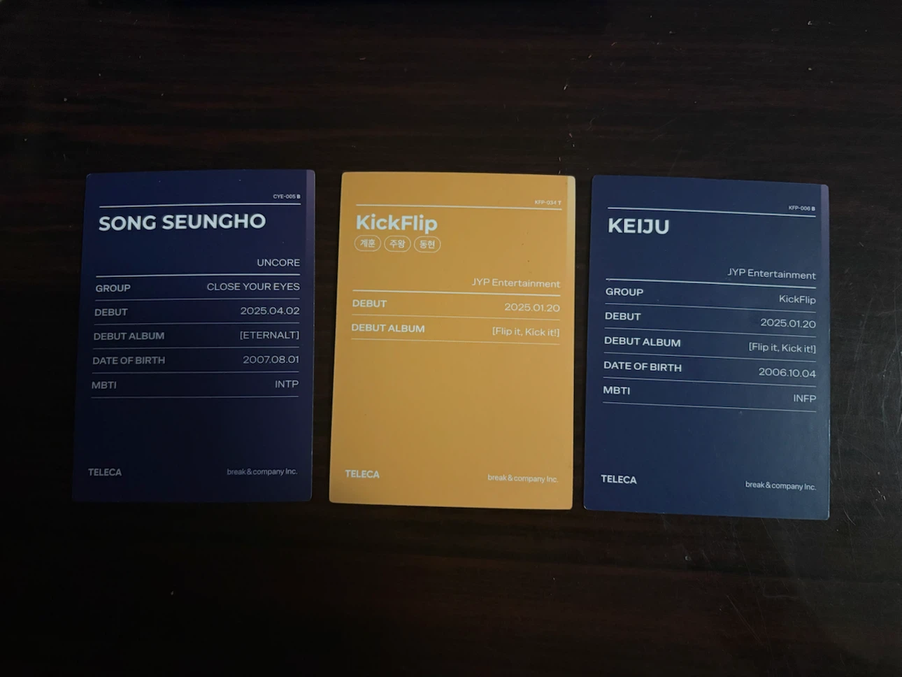 Set of 3 K-Pop Collectible Photocards - photo 2
