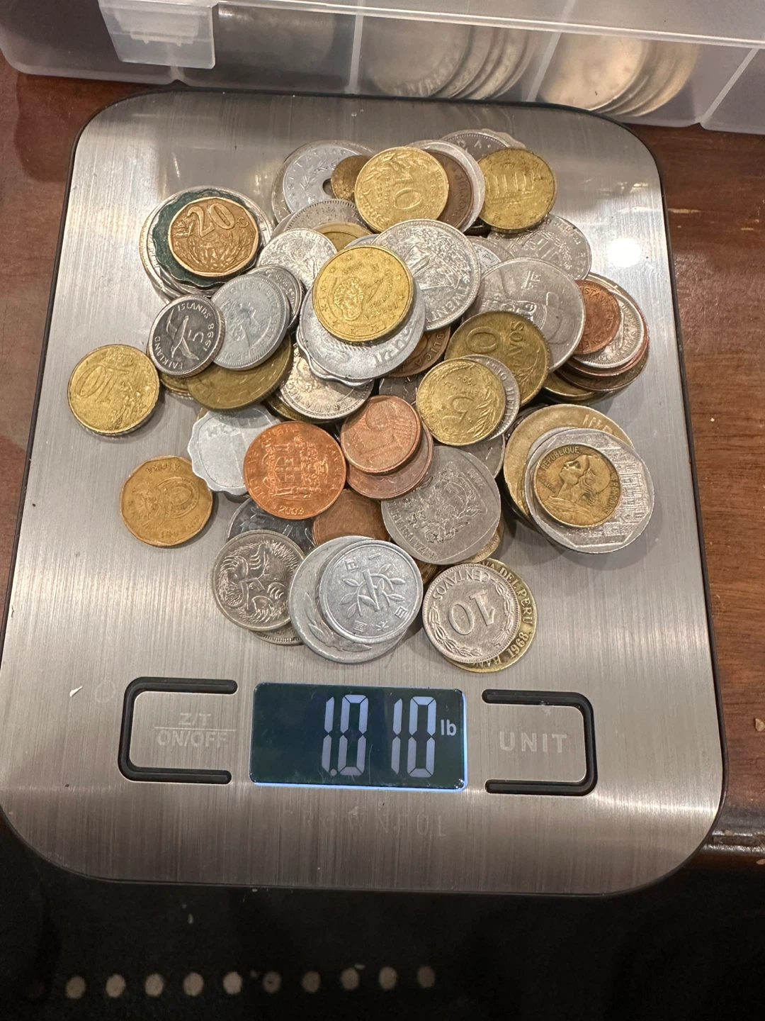 Assorted World Currency Coins - 1.01 lb Lot