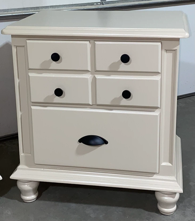 Hardwood Nightstands Pair Cathedral Taupe - photo 2