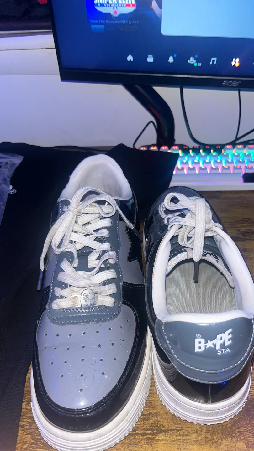 Bape Sta Patent Leather Sneakers