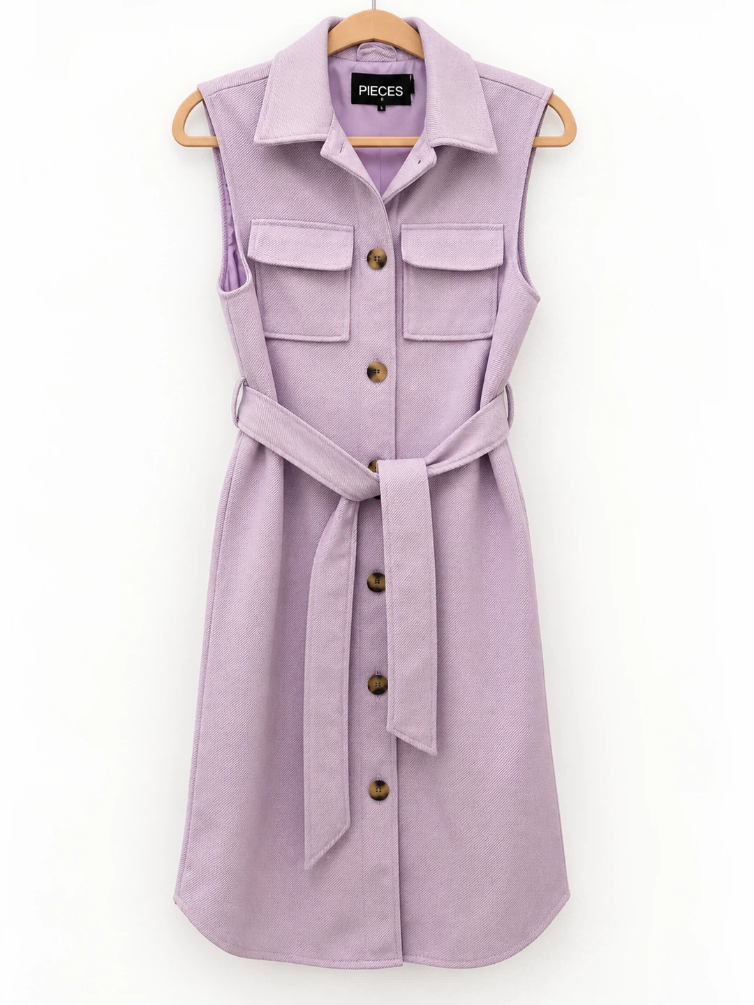 Sleeveless Trench Dress - Lilac - Size XS