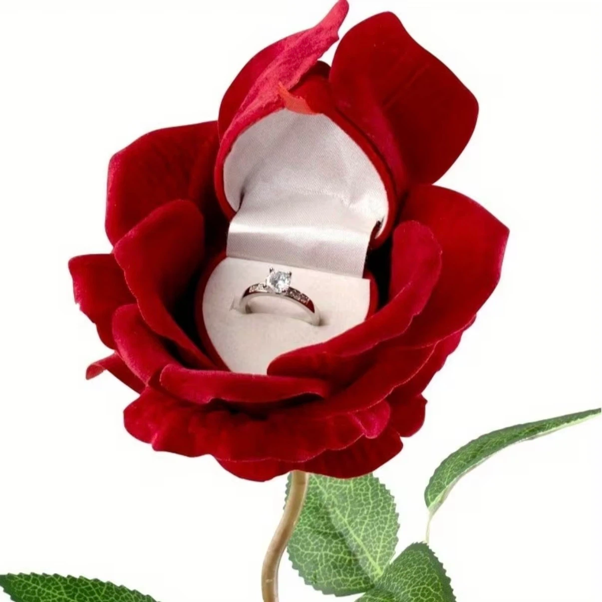 Red Rose Ring Box - Perfect for Proposals or Valentine’s Day! - photo 2