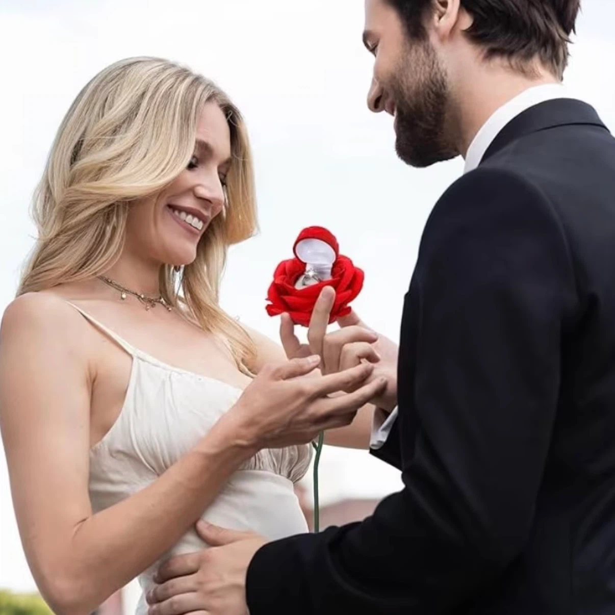 Red Rose Ring Box - Perfect for Proposals or Valentine’s Day! - photo 4