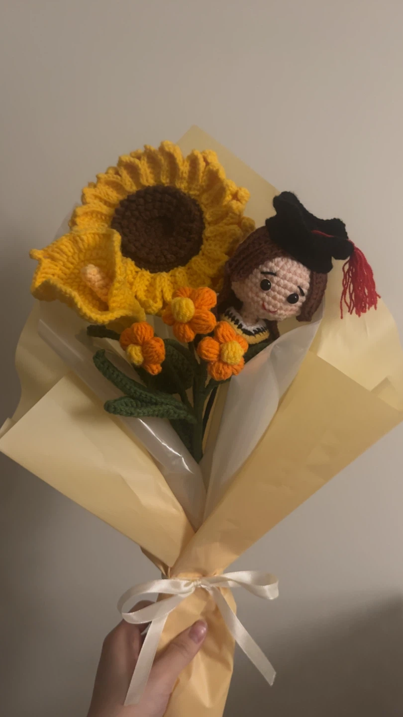 Custom Handmade Crochet Graduation Bouquet