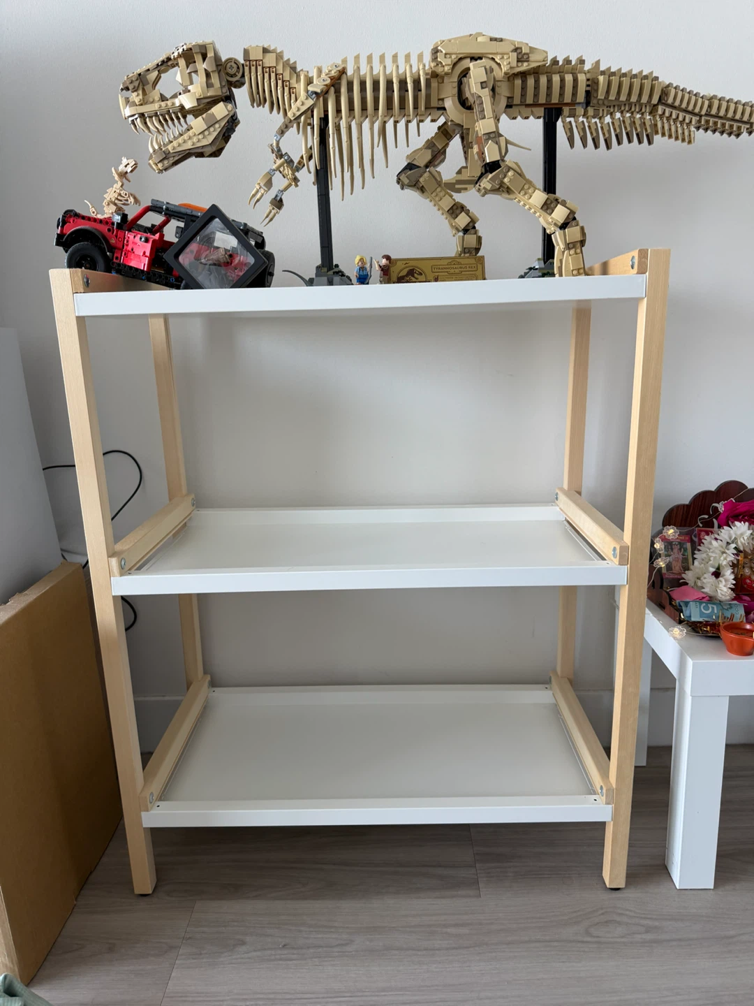 Set of Open Shelf Unit + 2 Side Tables