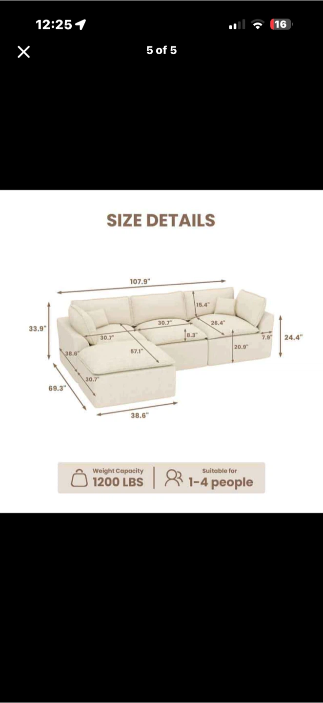 Looking for sectional with delivery