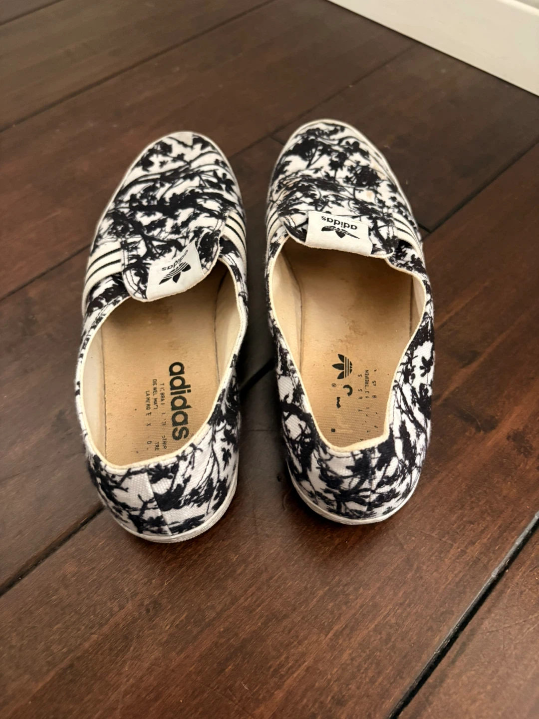 🏈Adidas Slip-On Floral Print Sneakers US 8.5 - photo 2