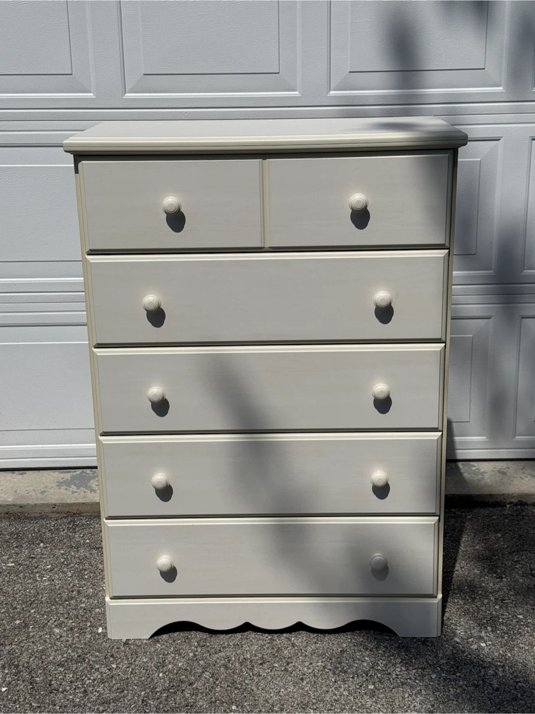 White 5-Drawer South Shore Dresser
