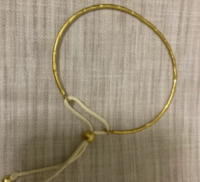 Gold-Tone Hammered Bangle Bracelet🏈