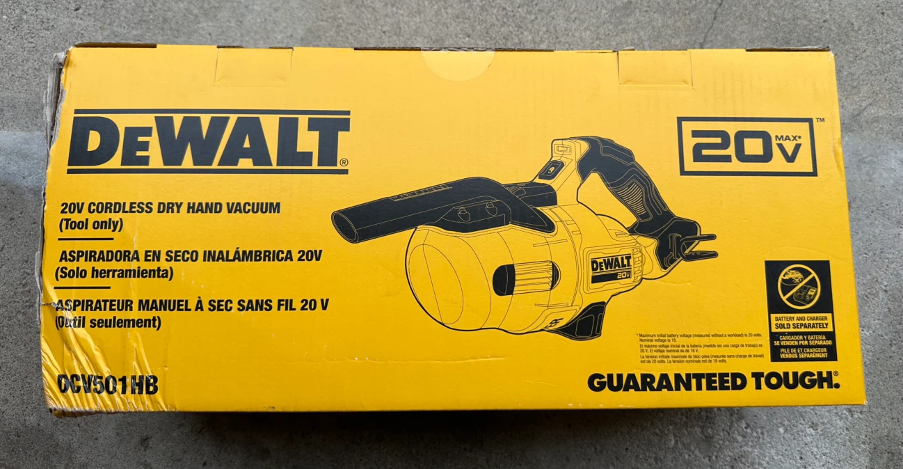 DEWALT 20V Cordless Dry Hand Vacuum (Tool Only)