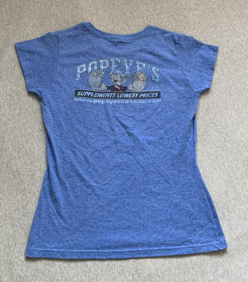 Ladies Blue Popeye's T-Shirt ~ Size Medium 🏈 - photo 2
