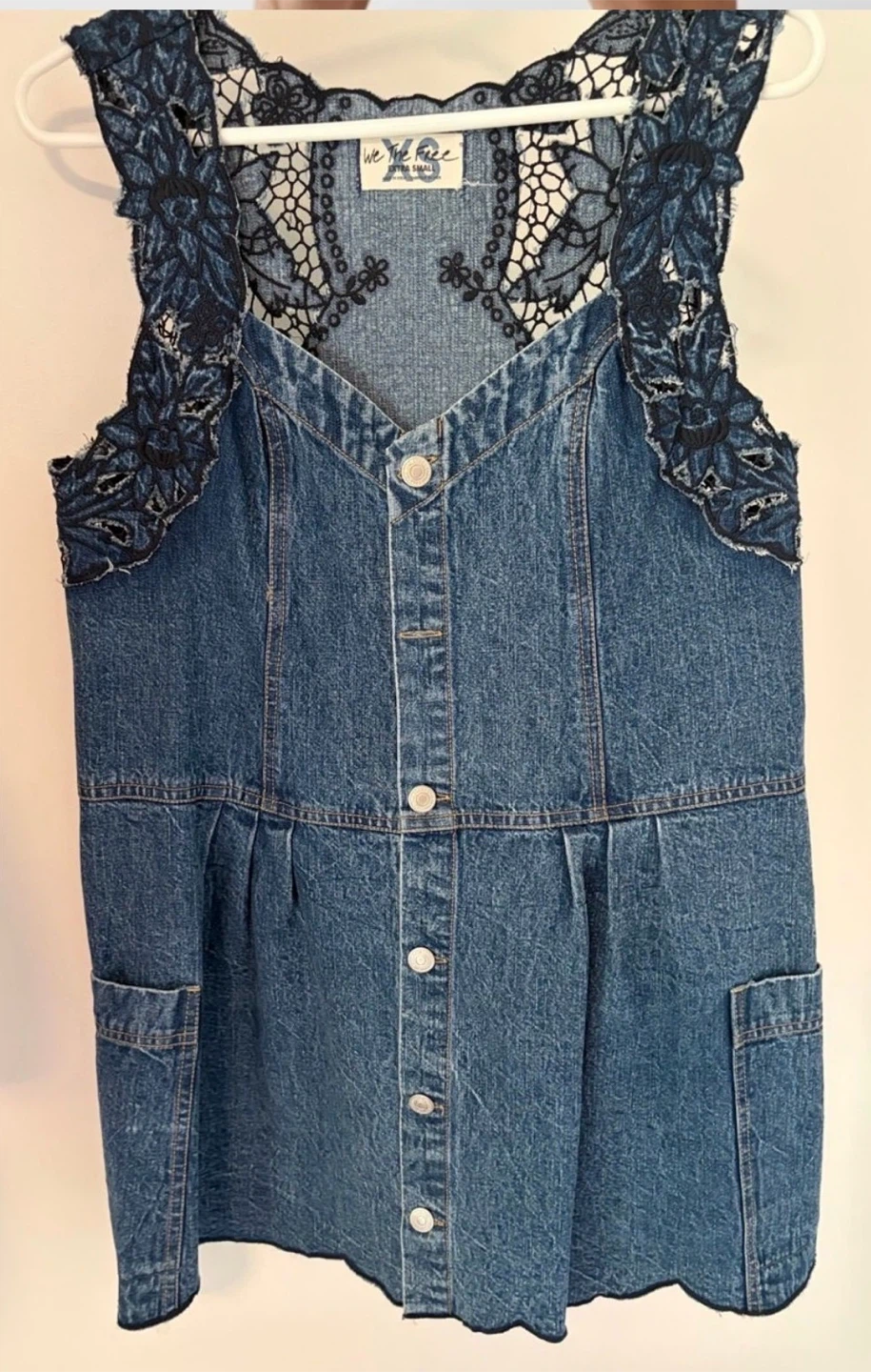We The Free Denim Lace Dress - photo 2