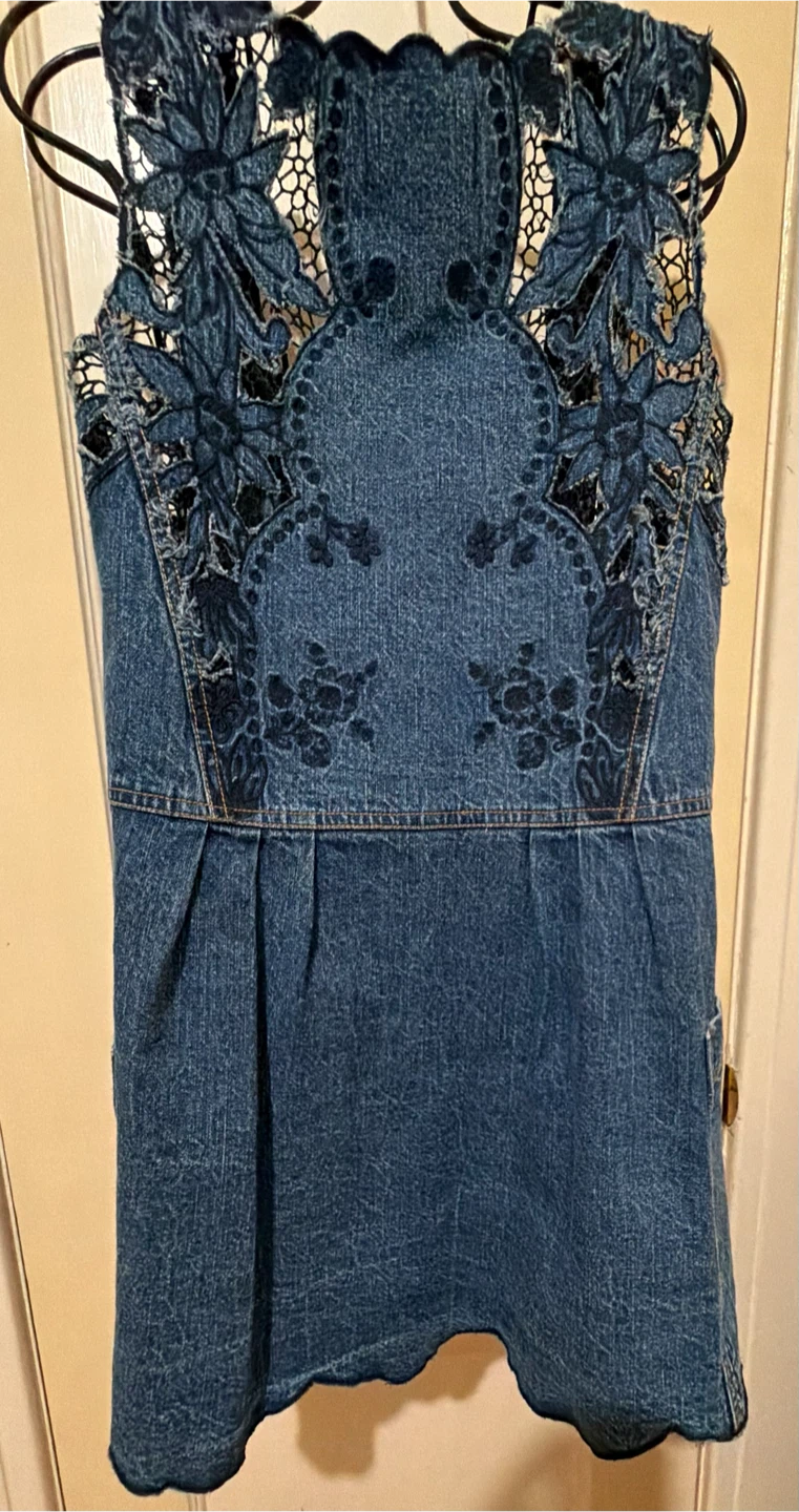 We The Free Denim Lace Dress - photo 4