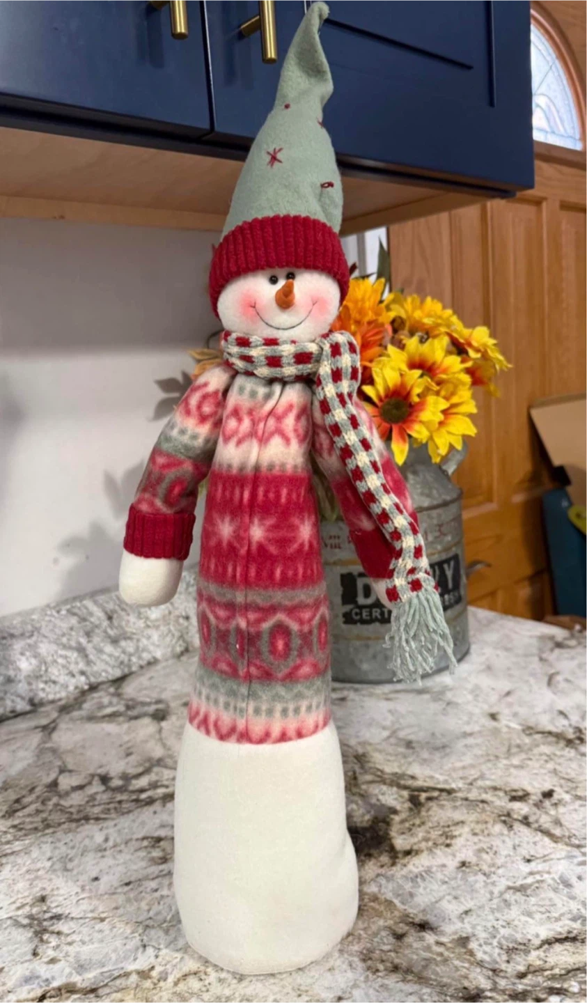 Plush Fabric Snowman Christmas Decor