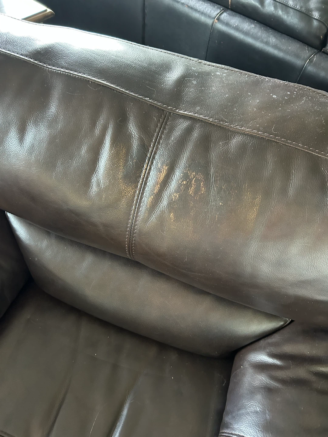 Dark brown leather armchair - photo 4