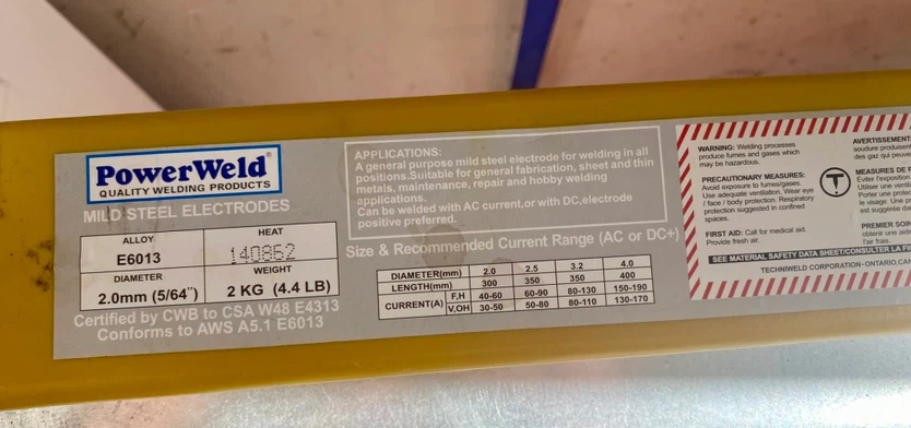 PowerWeld E6013 Mild Steel Electrodes 2kg - photo 2