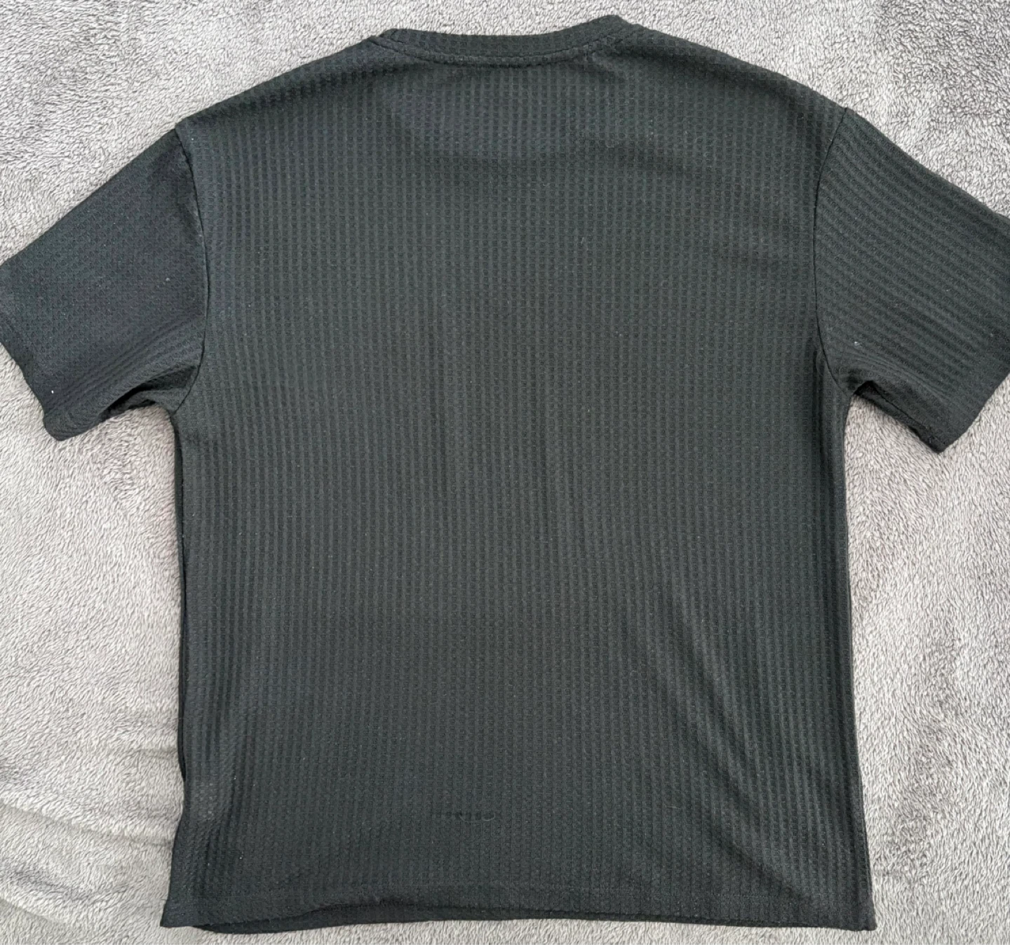 Manfinity Black Waffle Knit T-Shirt - photo 2