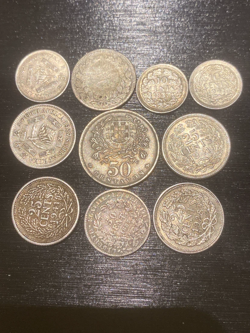 Collection of 10 vintage international coins - photo 2