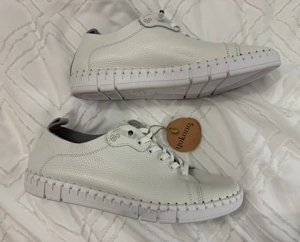 Yokono white leather sneakers - photo 2