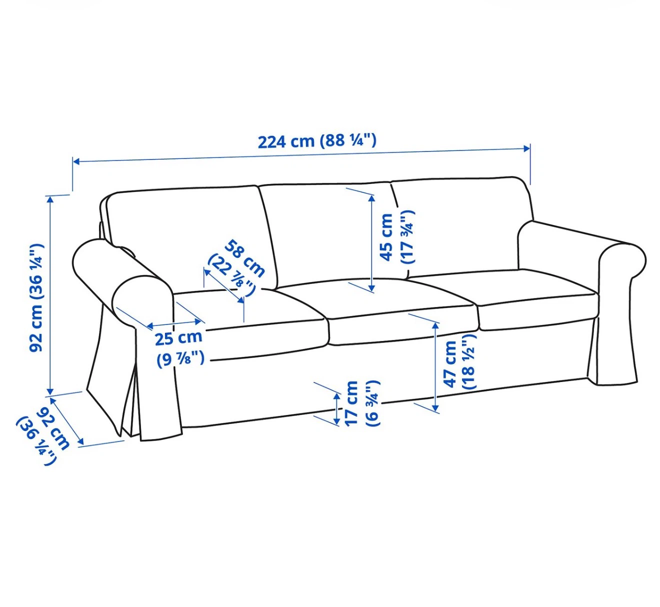 IKEA Ektorp Three-Seater Sofa - photo 2