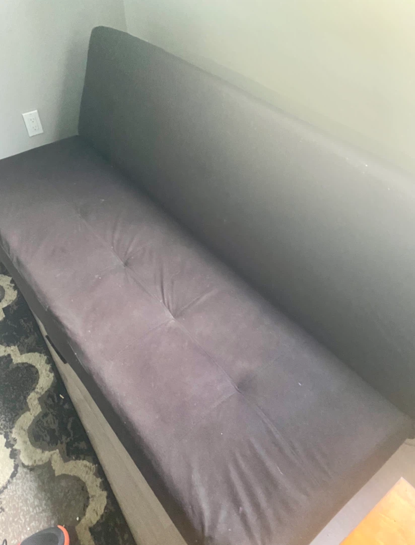 Black Fabric Futon - photo 2
