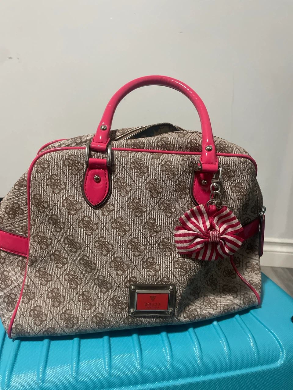 Guess Handbag with Pink Accents