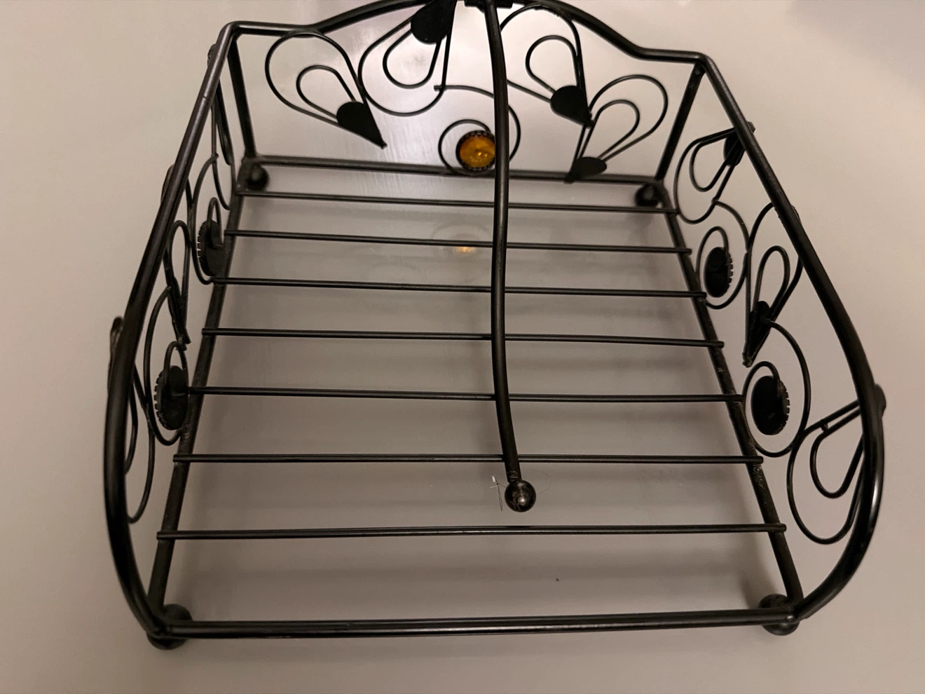 Decorative Black Metal Napkin Holder 🏈