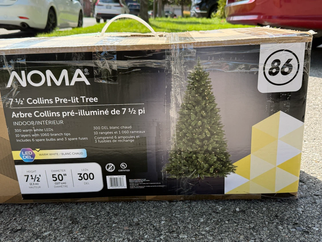 NOMA 7.5' Collins Pre-lit Christmas Tree