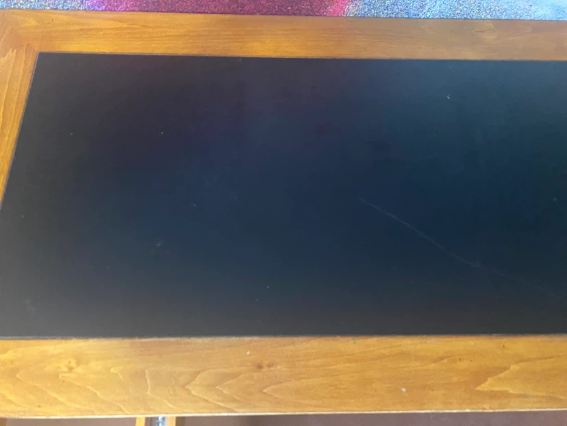 Wooden Writing Desk with Leather Top - photo 2