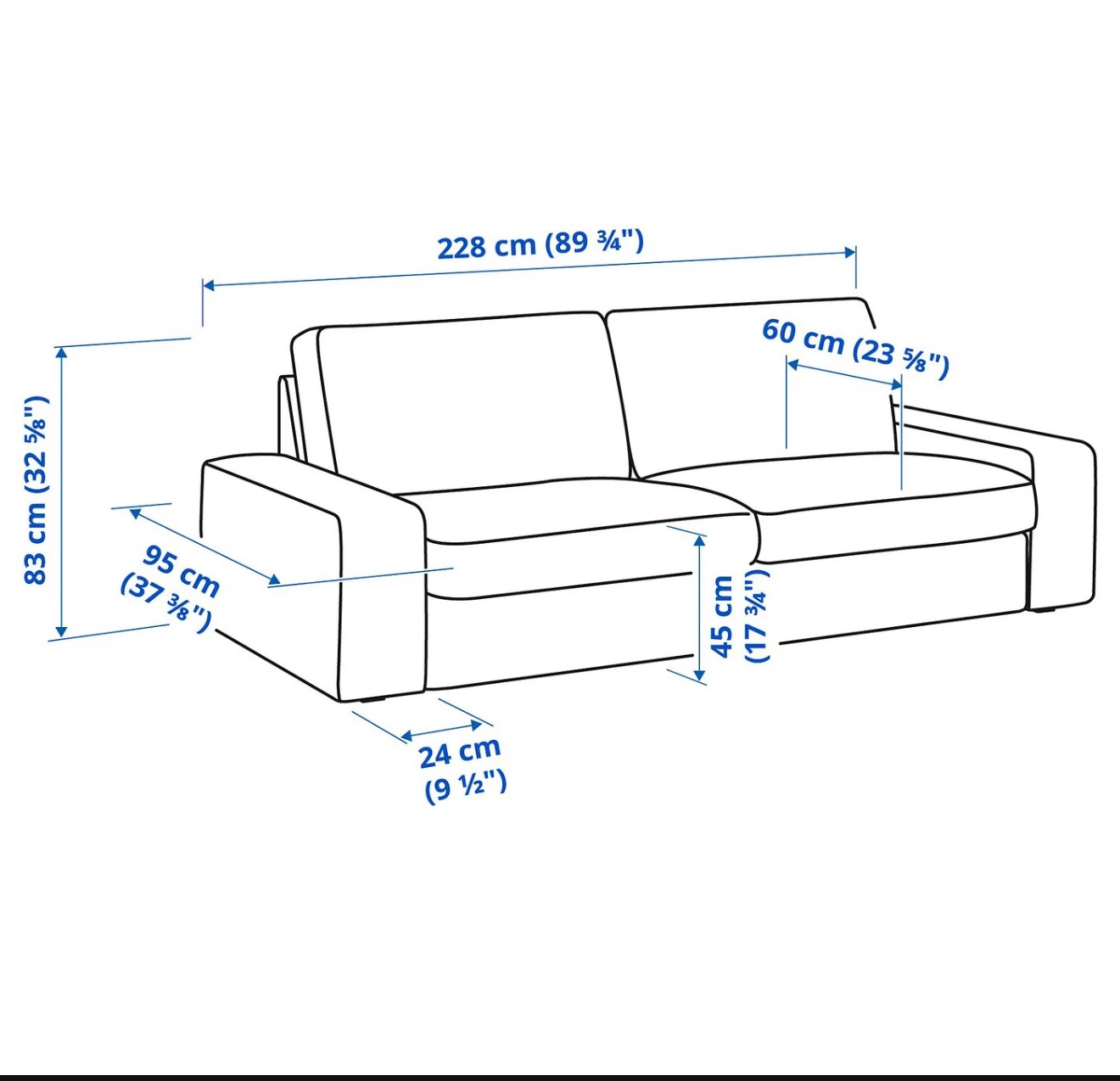 IKEA KIVIK Sofa in Tibbleby Beige/Grey - photo 3